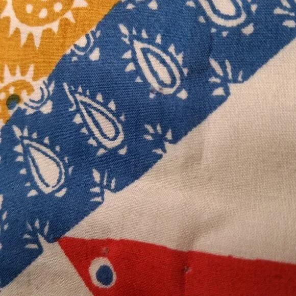 Vinitage Apron Adult Patchwork Floral Print Yellow Pockets Grannycore - Picture 14 of 14